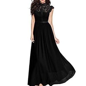 NWT Women's  Floral Lace Cap Sleeve Evening  Dress